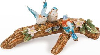 Toulouse Bird Hand-Painted Candleholder