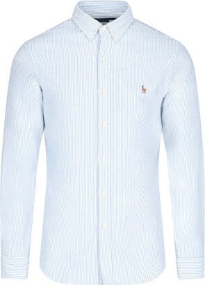 Logo Embroidered Striped Shirt-AL