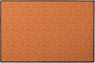 Door Mats: Squashed Squash Door Mat, Orange