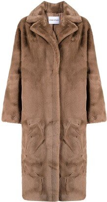 Maria faux-fur long coat