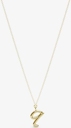 Womens 18ct Yellow Gold Love Letter Q Initial 18ct Yellow-gold Pendant Necklace