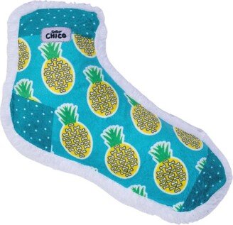 Jojo Modern Pets Squeaking Pineapple Printed Sock Comfort Plush Dog Toy