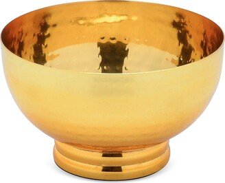 Cheer Collection Berkware Gold Plated Decorative Bowl - Gold Colored Metal Serving Dish