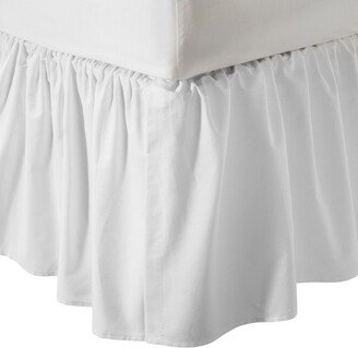 TL Care 100% Cotton Percale Crib Dust Ruffle - White