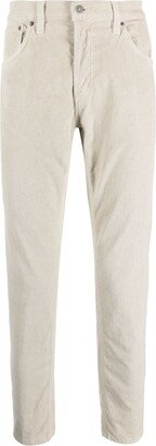 Low-Rise Tapered Corduroy Trousers