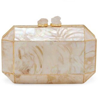 Tiramisu Grace Bay Minaudiere Mother-Of-Pearl Clutch-AA