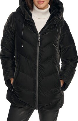 Water Resistant Faux Fur Lined Hood Puffer Jacket