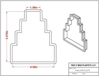 Fast Shipping Wedding Cake 02 Cookie Cutter, Cutter