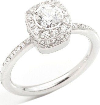 18kt white gold diamond solitaire Nudo ring