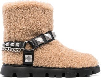 Studded Shearling Boots