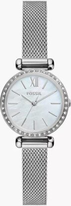 Fossil Outlet Tillie Mini Three-Hand Stainless Steel Mesh Watch