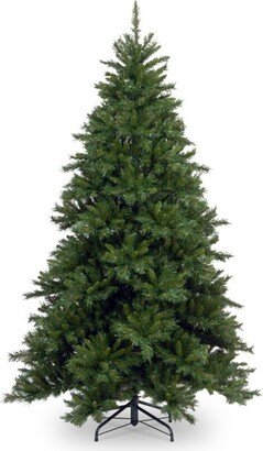 National Tree Company 6.5 ft Pre-Lit Artificial Medium Christmas Tree, Green, Tiffany Fir, White Lights, Includes Stand