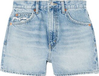 Mid-Rise Denim Shorts-AC