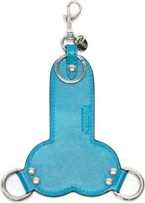 Logo-Debossed Leather Keyring-AA