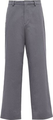 Stretch-Cotton Straight-Leg Trousers