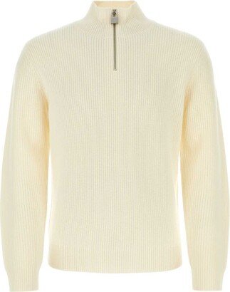 Zip Detailed Long-Sleeved Jumper-AB