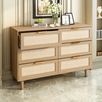 6 drawers Rattan dresser Rattan Drawer