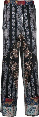 Febo graphic-print wide trousers