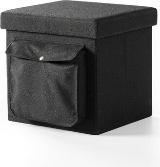 15 Cube Storage Ottoman with Pocket and Flip Top Tray - Mellow