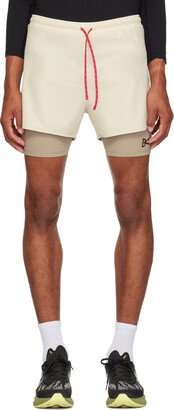 Beige Layered Shorts