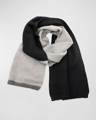 Men's Colorblock Cashmere Scarf-AA