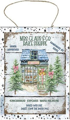 Mrs Clause Bake Shop Christmas Printed Handmade Wood Sign