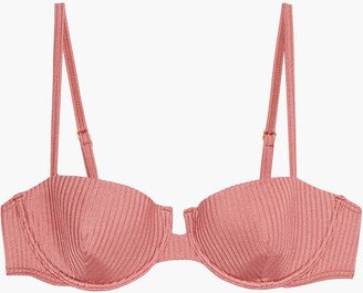 Dalia ribbed underwired bikini top-AA