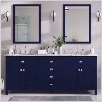 Totti Artemis 72 Inch Blue Transitional Double Sink Bathroom Vanity