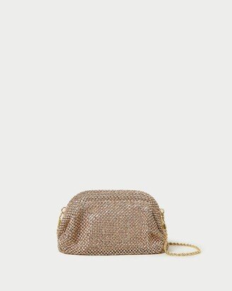 Doris Peach Diamanté Mini Pouch