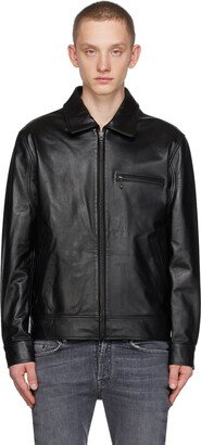 thisisneverthat Black Sports Leather Jacket