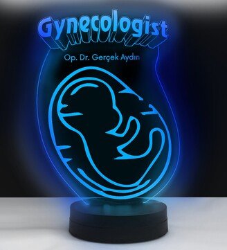 Personalized Gynecologist Doctor Lamp, Led Light Gift For Doctor, Multi Colored Lights, Custom Night Light, 3D Lamp