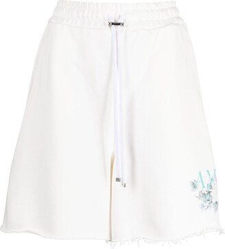 Logo-Print Track Shorts-AN