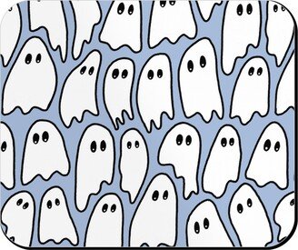 Mouse Pads: Ghosted Ghosts Mouse Pad, Rectangle Ornament, Blue