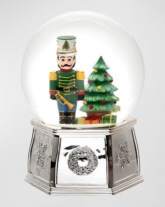 Christmas Tree Nutcracker Musical Snow Globe, 6.5