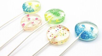 Clear Colorful Lollipop, Rainbow Ocean Dophin Lollipop