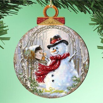 by Dona Gelsinger Mail Man Showman Ornament, Set of 2
