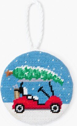 Christmas Golf Cart Needlepoint Ornament