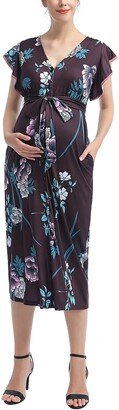 Aisha Maternity/Nursing Midi Dress