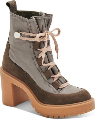 Celida Womens Solid Ankle Combat & Lace-up Boots