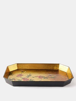 Flora Gold Hand-painted Iron Tray