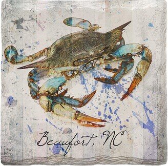 Beaufort, Nc Watercolor Blue Crab Drinking Coaster Set Har1-AA