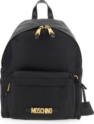 Backpack With Logo Plaque