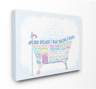 Home Decor Splish Splash Typography Bathroom Canvas Wall Art, 24 x 30