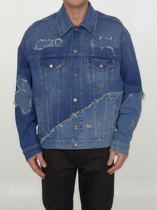 Patchwork denim jacket-AK