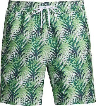 Charles 7'' Palm Frond Swim Trunks