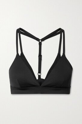 Gemini Airlift Layered Mesh And Stretch Sports Bra - Black