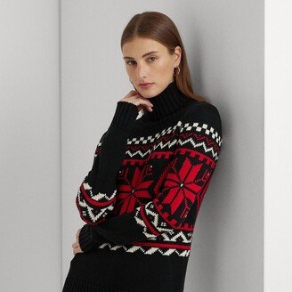 Ralph Lauren Fair Isle Cotton-Blend Turtleneck