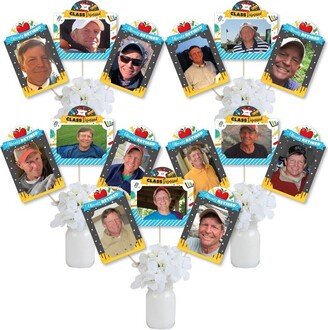 Big Dot of Happiness Teacher Retirement - Happy Retirement Party Picture Centerpiece Sticks - Photo Table Toppers - 15 Pieces