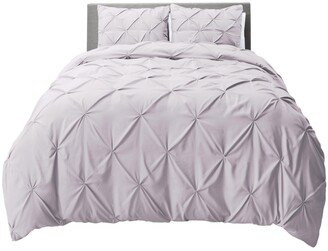 Nestl Bedding 3 Piece Pinch Pleat Duvet Cover Set, Queen