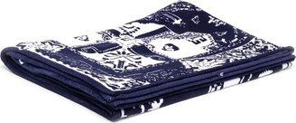 Tile-Print Bath Towel